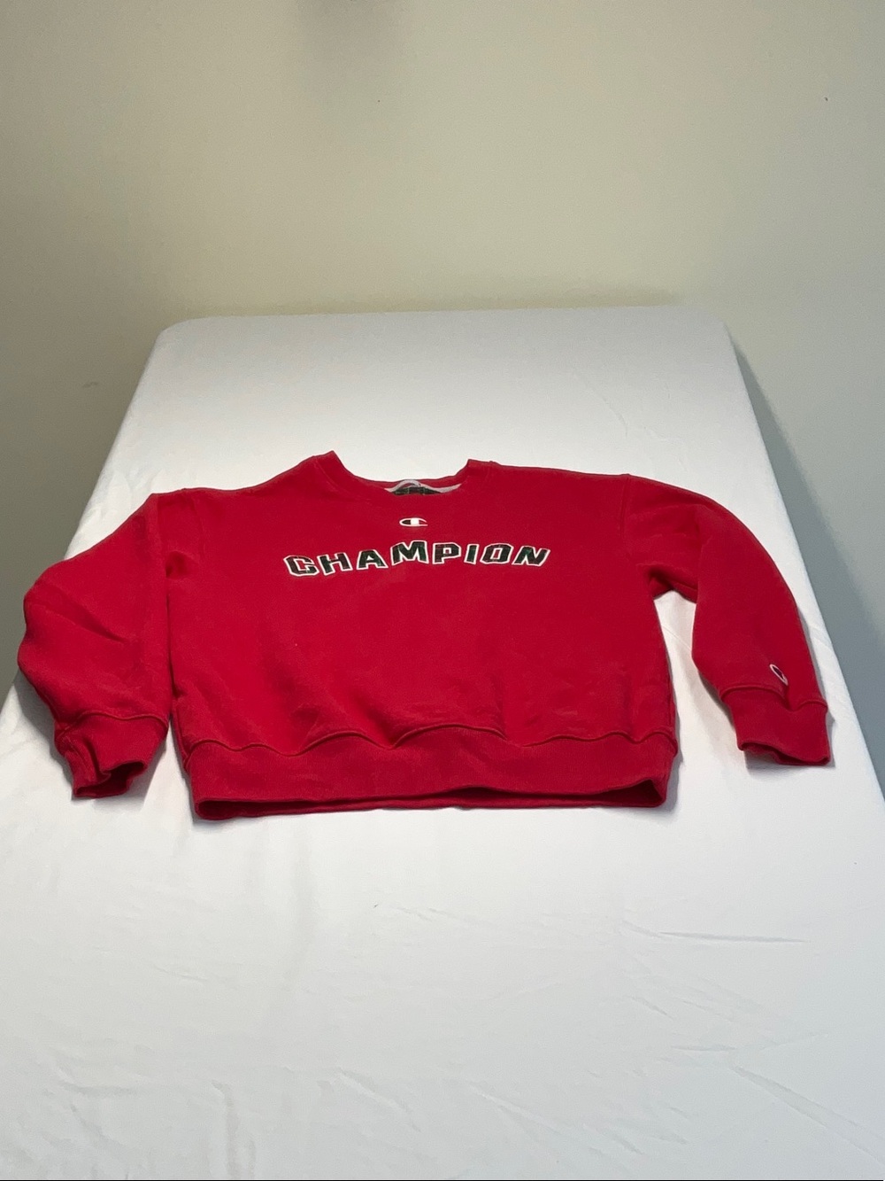 Champion Red Cropped Crewneck Sweatshirt for Women